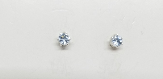 Gallery Gemma Gemstone Collection Aquamarine Stud Earrings Genui...