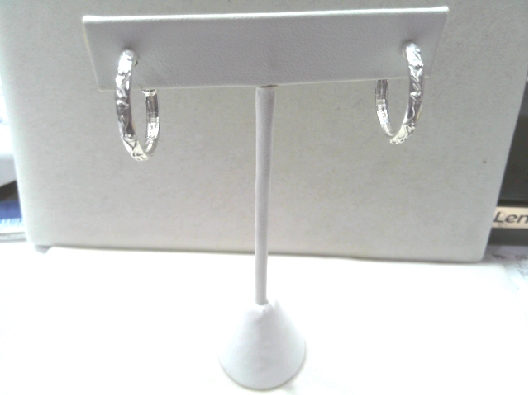 Artist: Anne-Marie Warburton Sterling Silver Twig & Branch Hoop Ea...