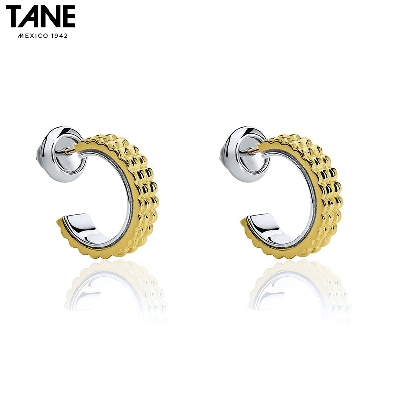 TANE; Mexico City  Alma Textured Vermeil Hoop Earrings  From the Al...