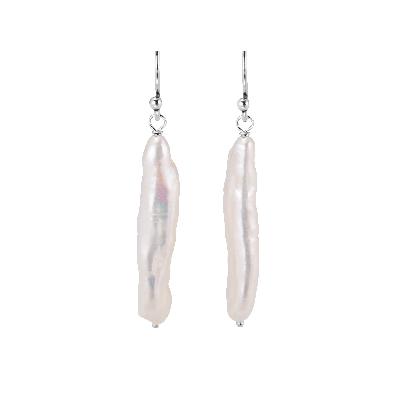 Gallery Gemma Cultured Pearl Collection Stick Pearl Drop Earrings ...