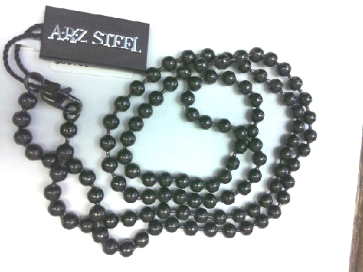 black steel 4 mm bead 28 inch  oth