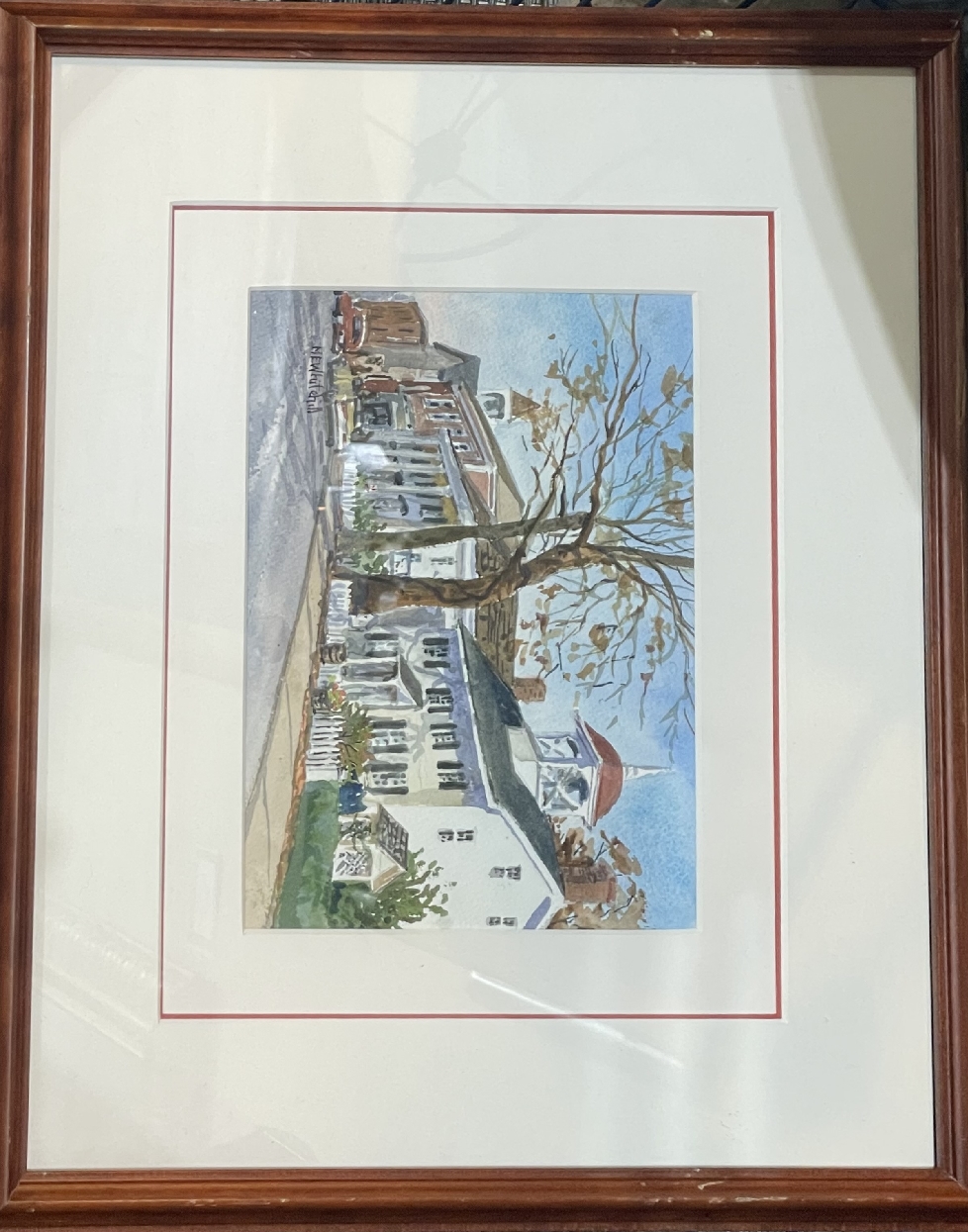 Framed Watercolor Painting of Bedford NY Main St
Mary Evelyn Whitehill