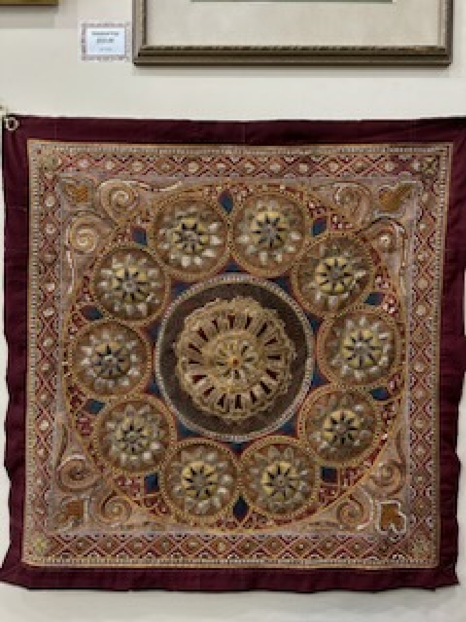 Vintage Burmese Kalaga Embroidered Tapestry
