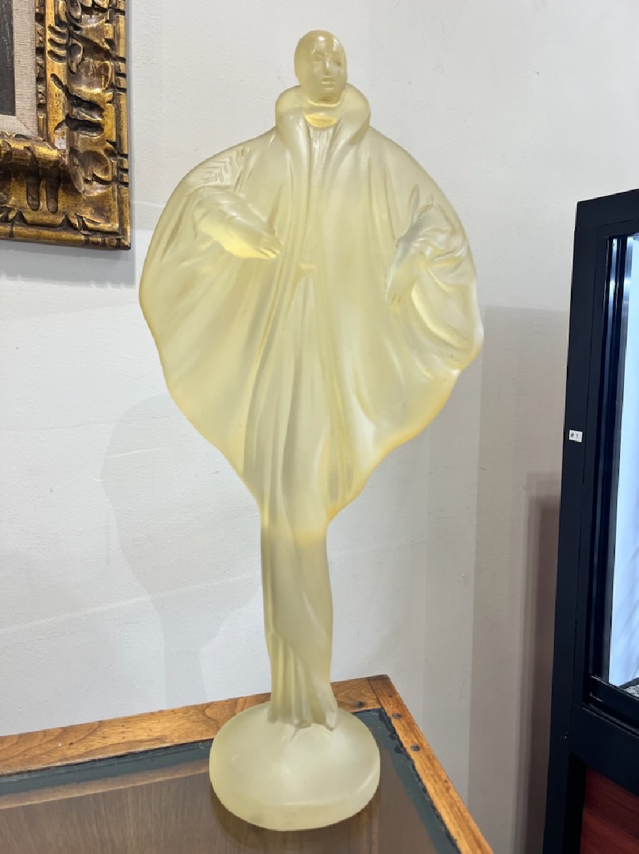 Vintage 1980 s Lucite Female Sculpture 19 Inches Tall