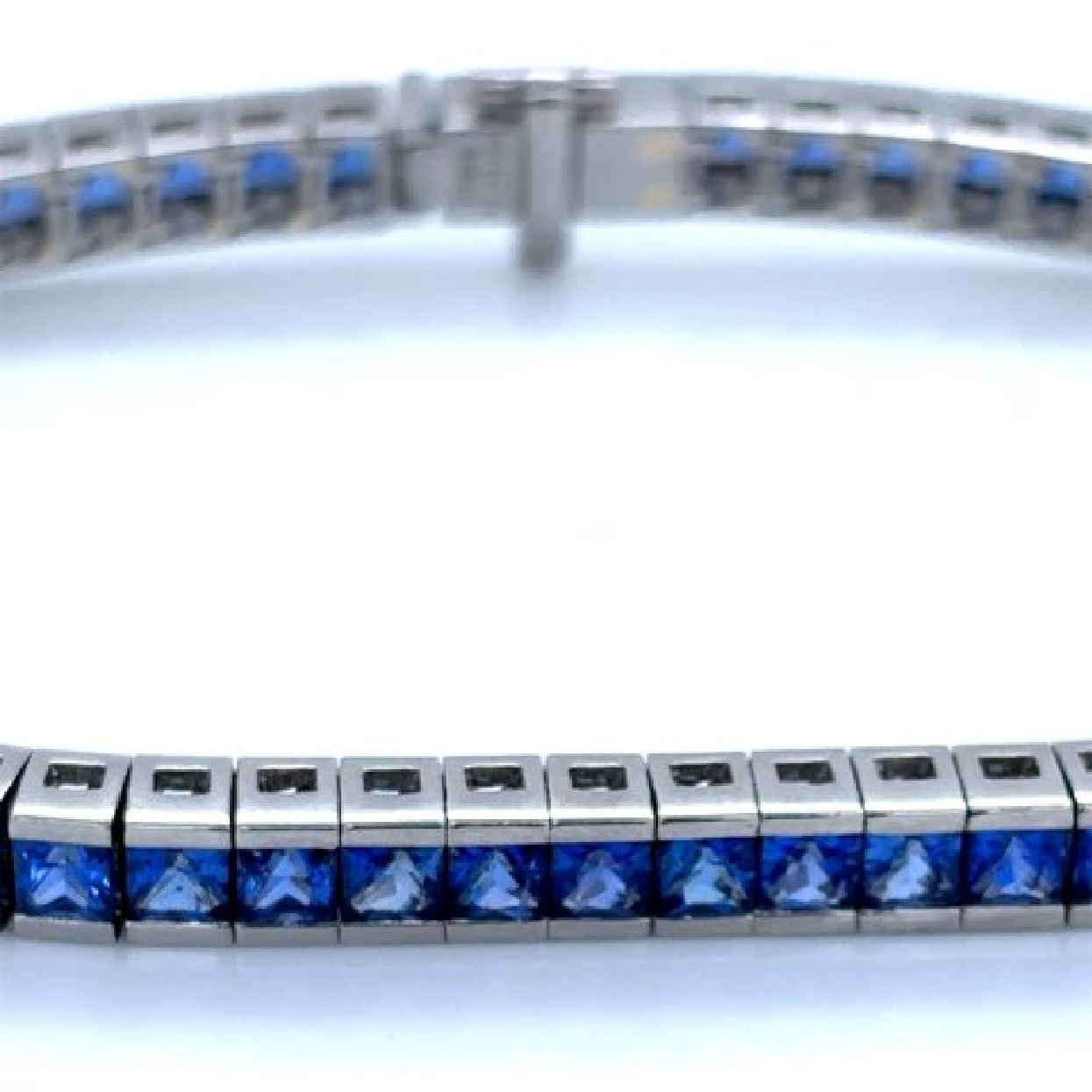 Platinum Sapphire Channel Set Bracelet 11.52CT 

7INCHES
