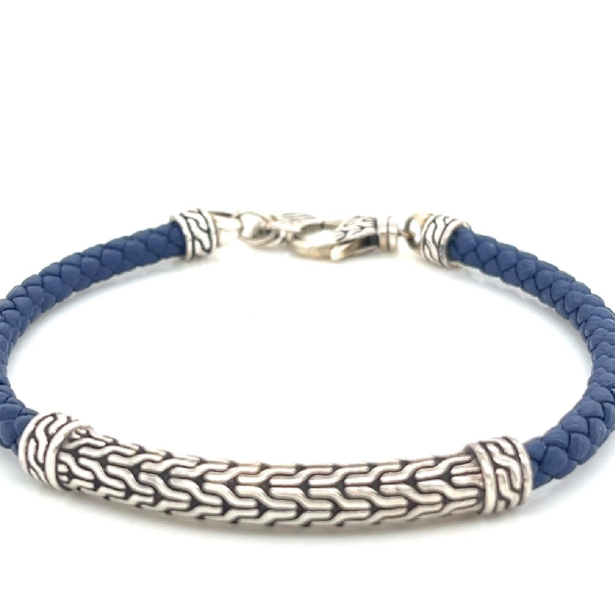 John Hardy Navy Blue and Silver Detail Bracelet