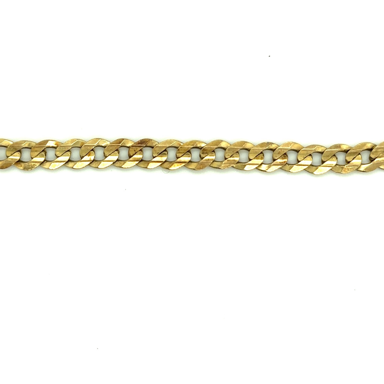 10K Yellow Gold Curb Chain Bracelet 9  