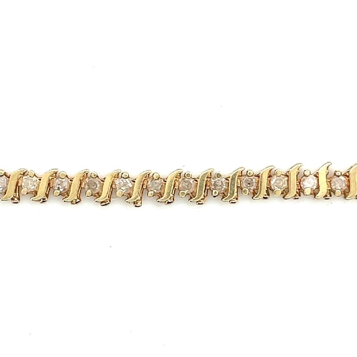 10K Yellow Gold Diamond Tennis Bracelet
48 Diamonds

7 1/2 Inches
