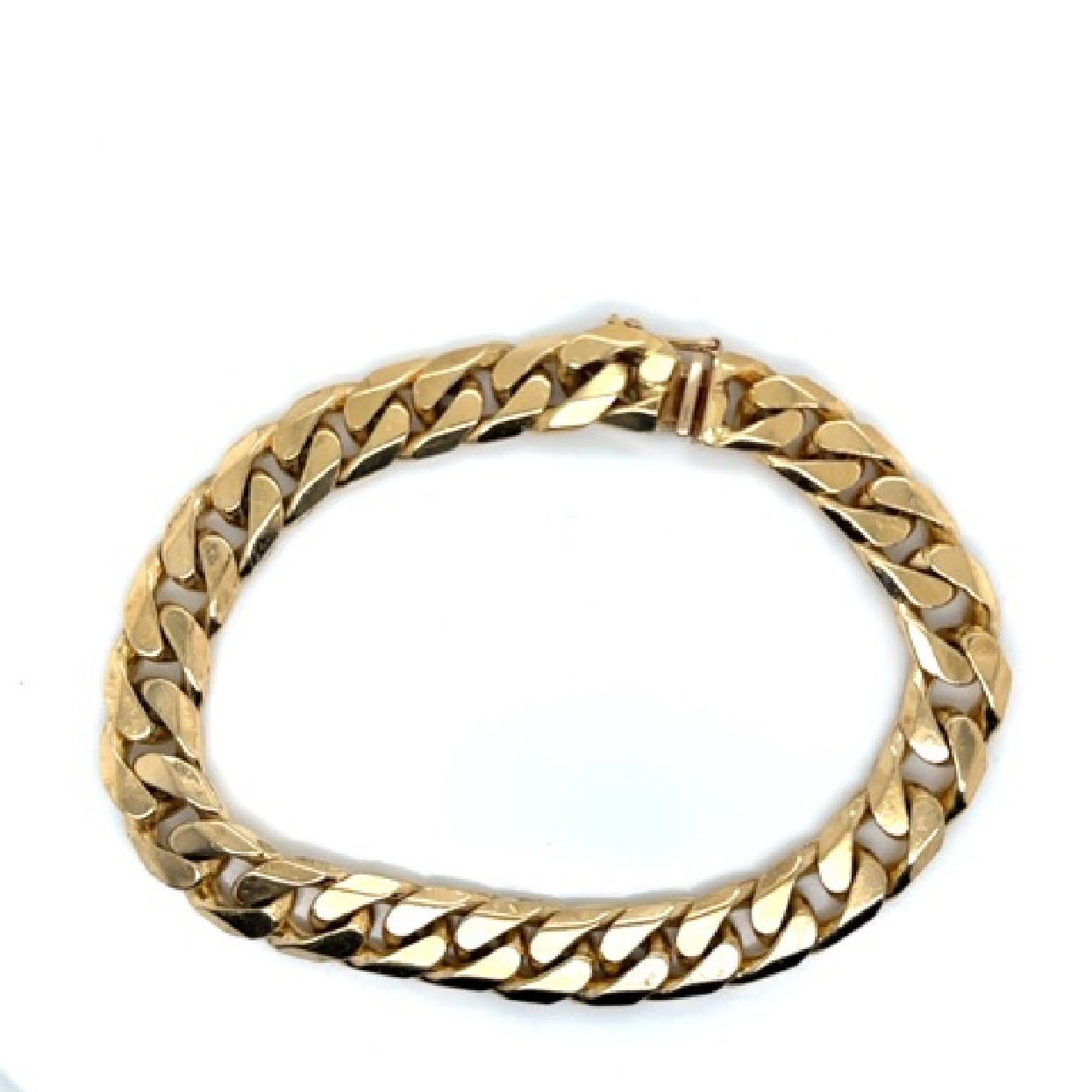 14K Yellow Gold Cuban Link Bracelet 9 Inches