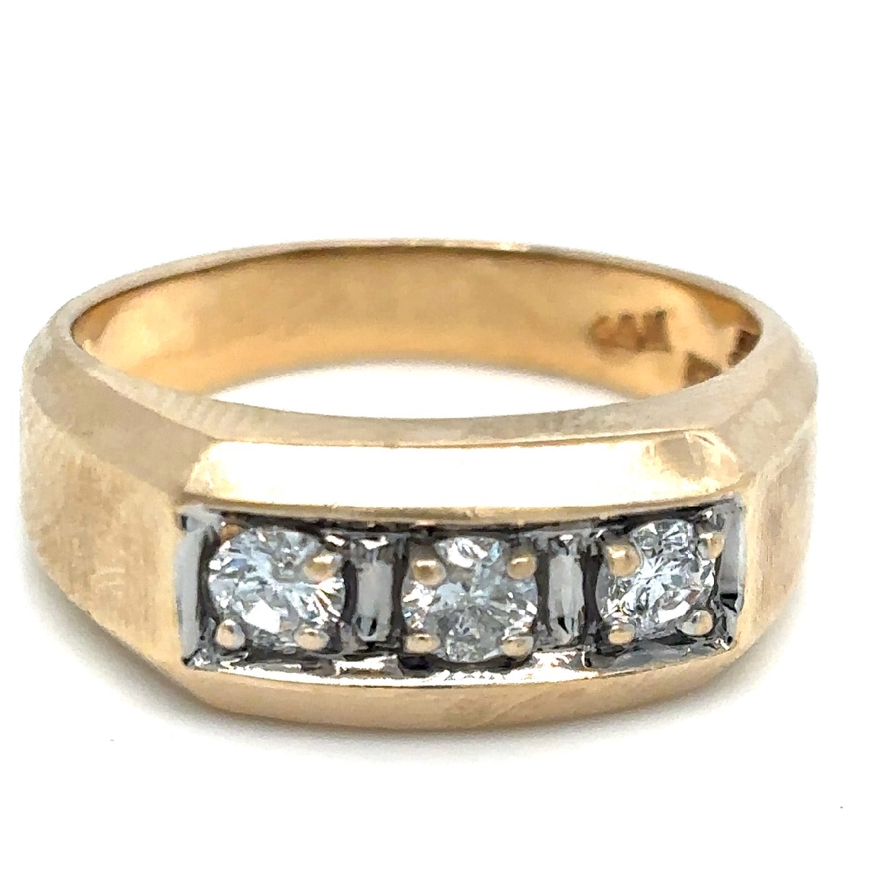 14K Two Tone Gold Ring with .5cttw Round Diamonds 

Size 8.75