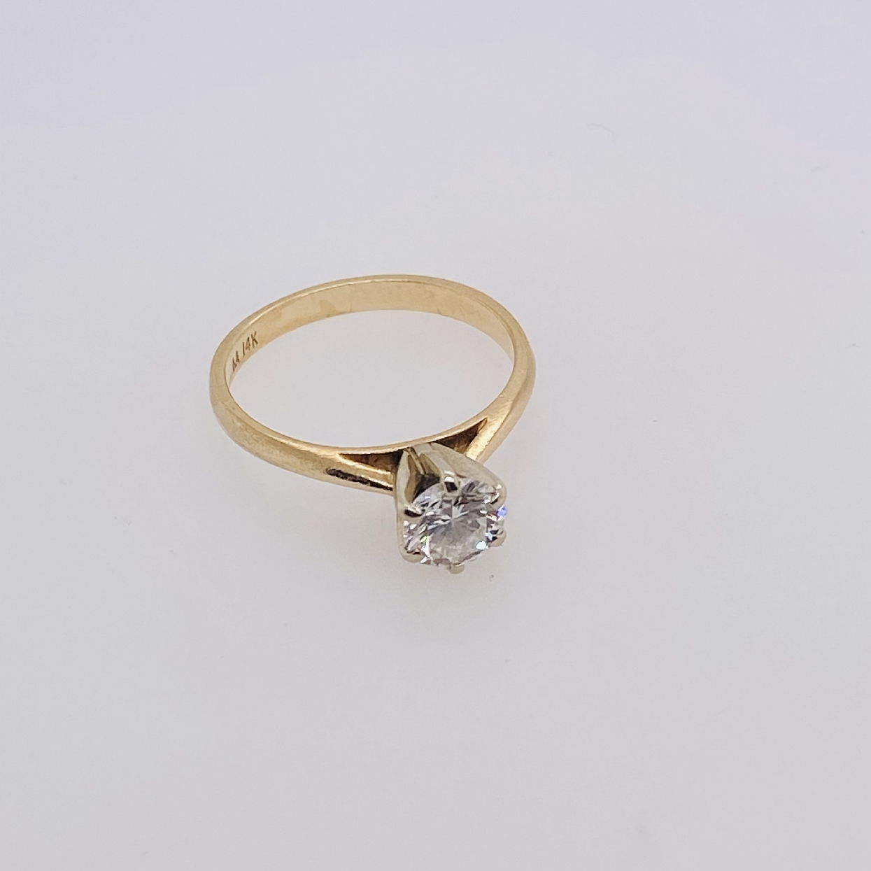 14K Yellow Gold Engagement Ring with 0.75 CT Diamond; G/SI1  Size 7