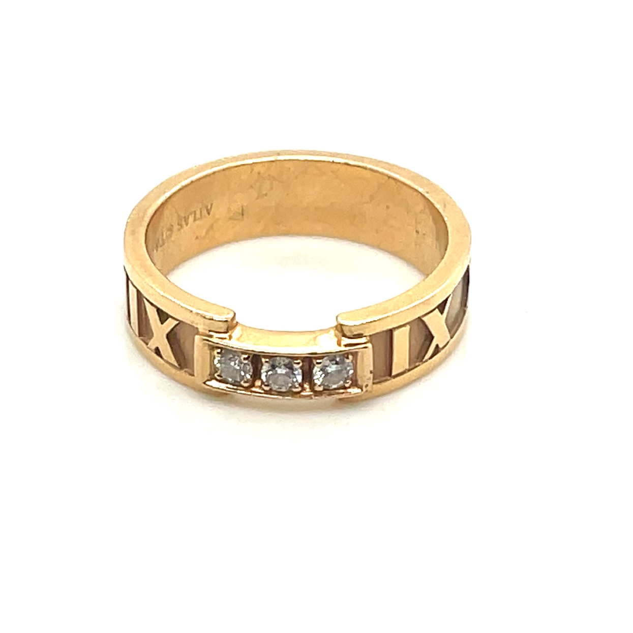18K Yellow Gold Tiffany&Co Diamond Engagement Band Size 6.5