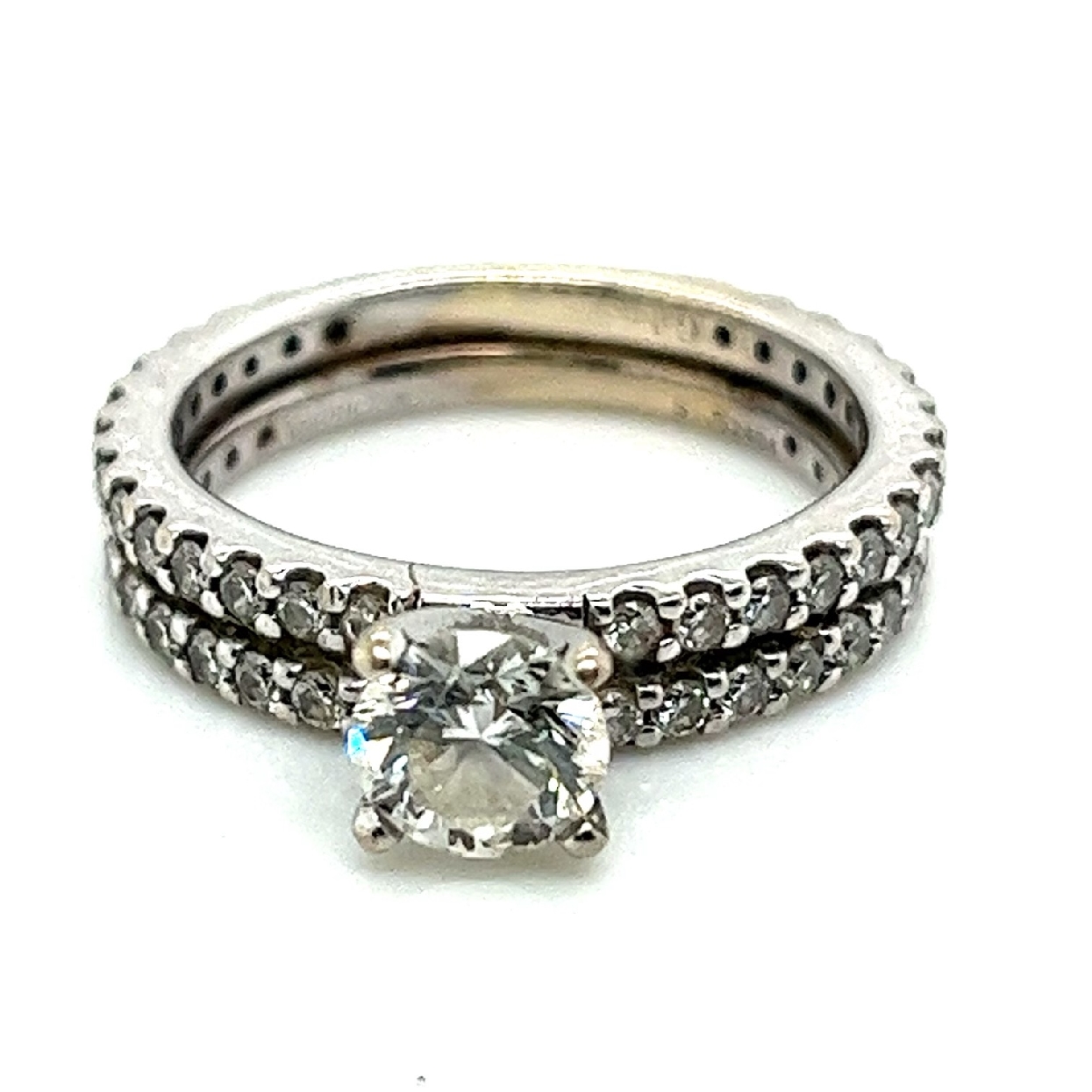 Round Brilliant Cut Diamond Engagement Ring 
.67CT Center Stone with .33CTW Band