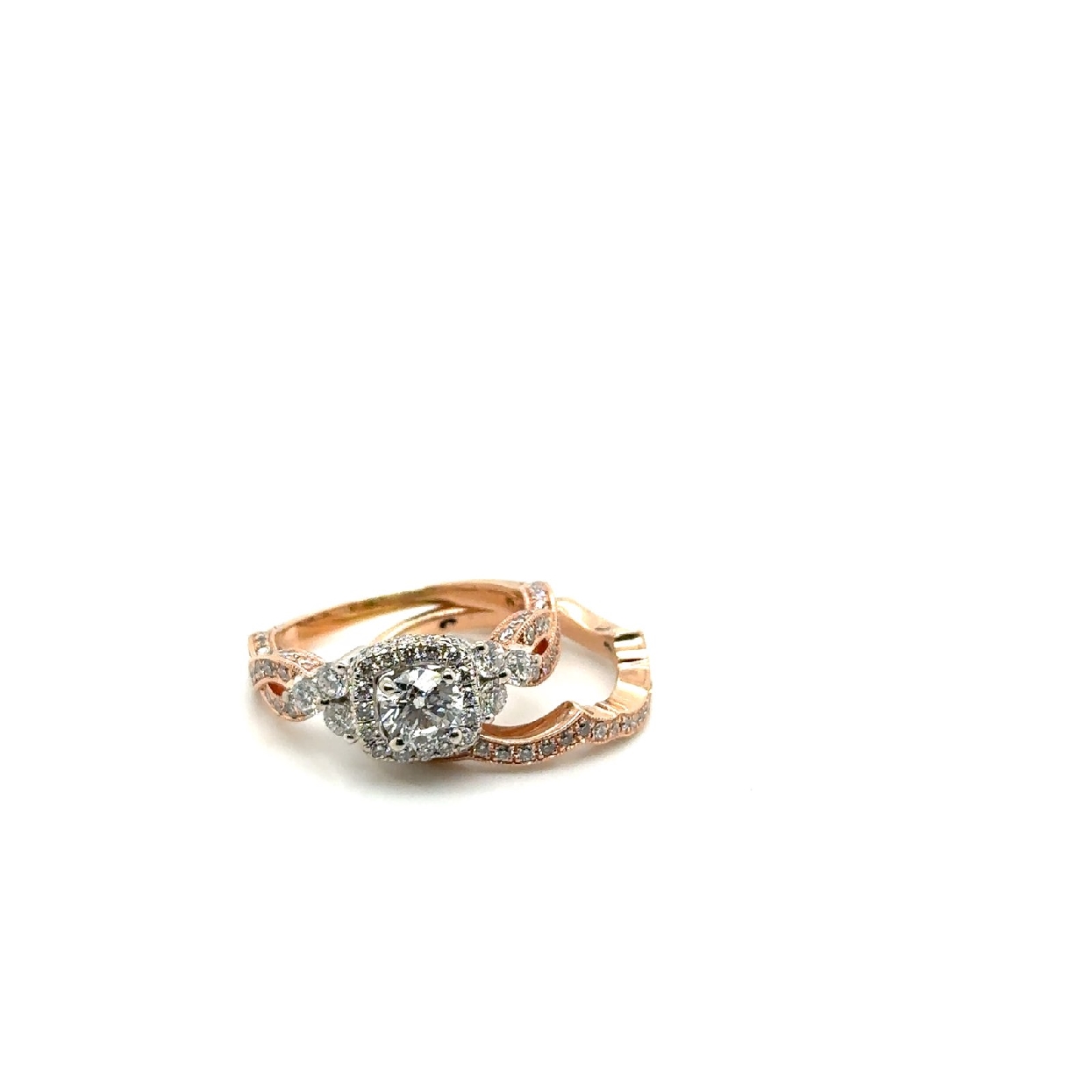 14K Rose Gold Diamond Engagement Set Size 6.5 .5CT Center Stone 
3CT TDW
