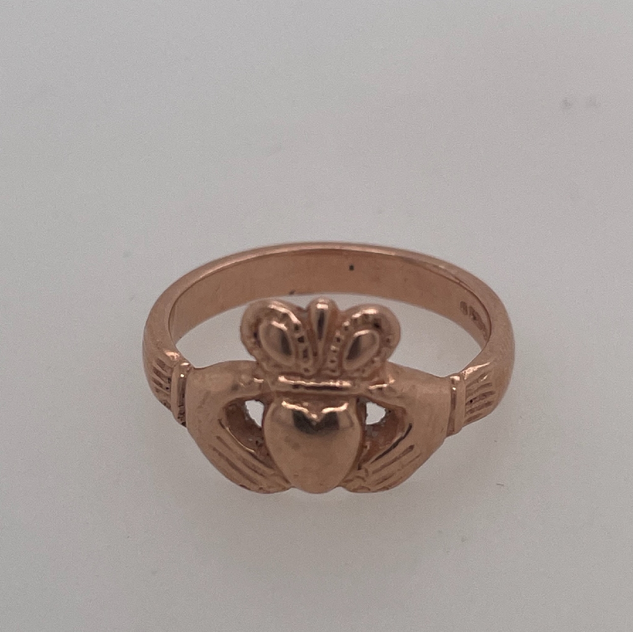 9k Rose Gold Claddagh Ring Size 6