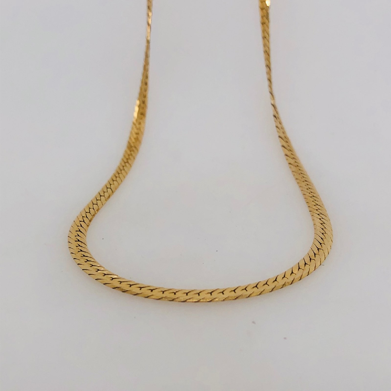 14K Yellow Gold Herringbone Chain; 30 inches
