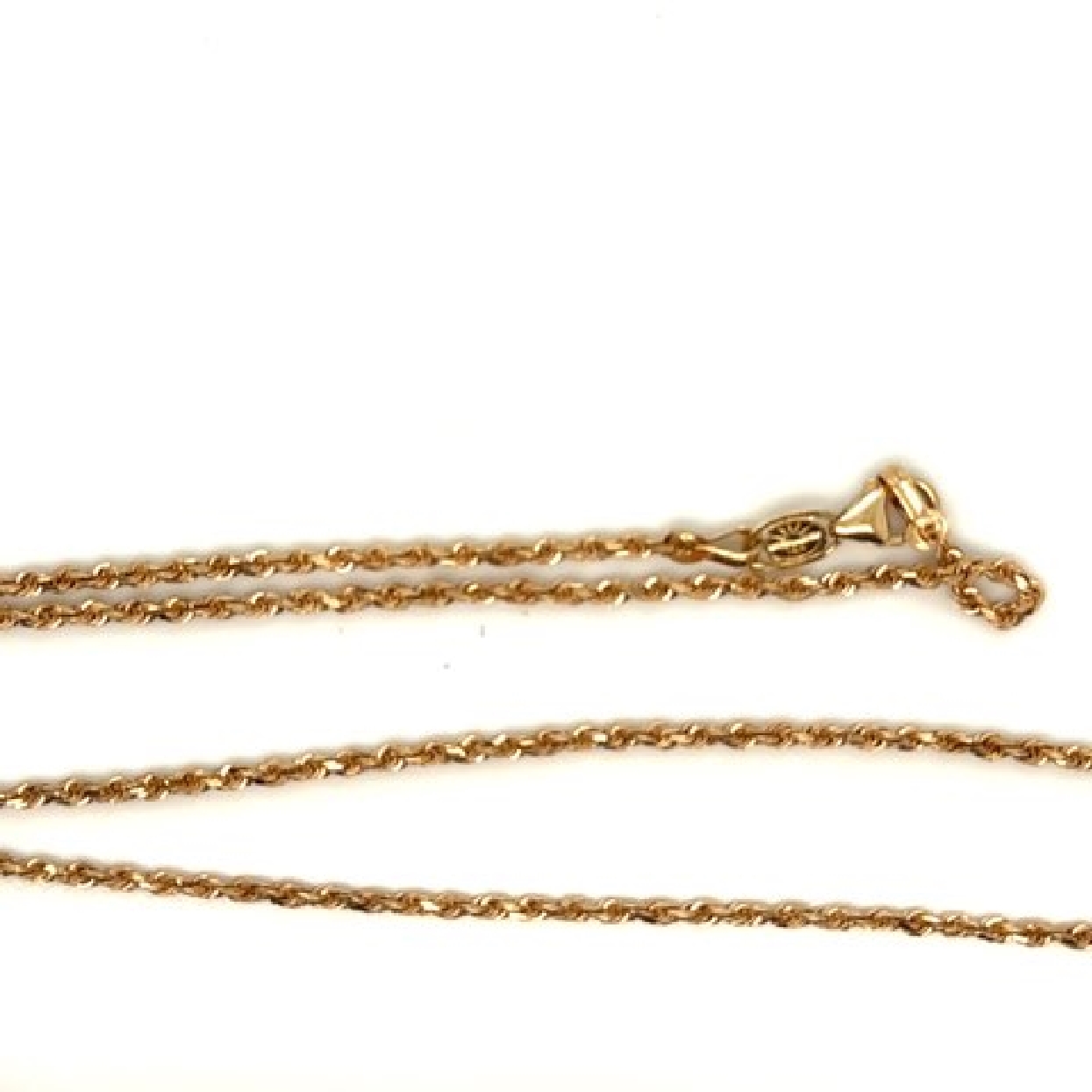 14K Yellow Gold Rope Chain 22 Inches