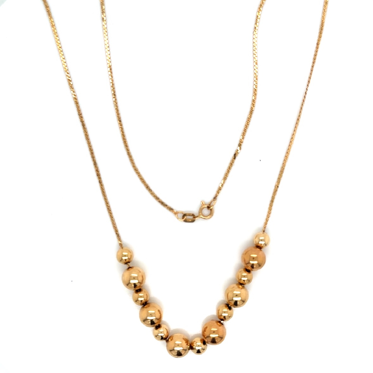 14K Yellow Gold Add-a-Bead Necklace 20 Inches