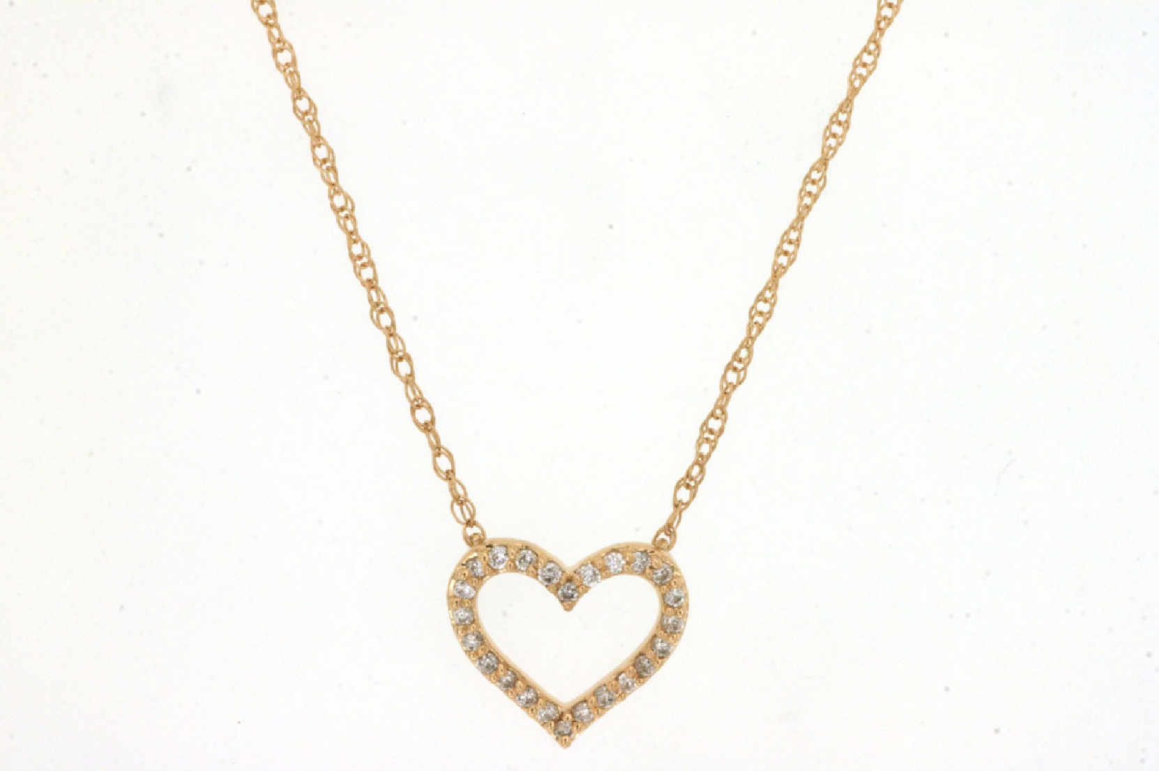 14K Yellow Gold Diamond Heart Necklace
0.07ct

18 Inches