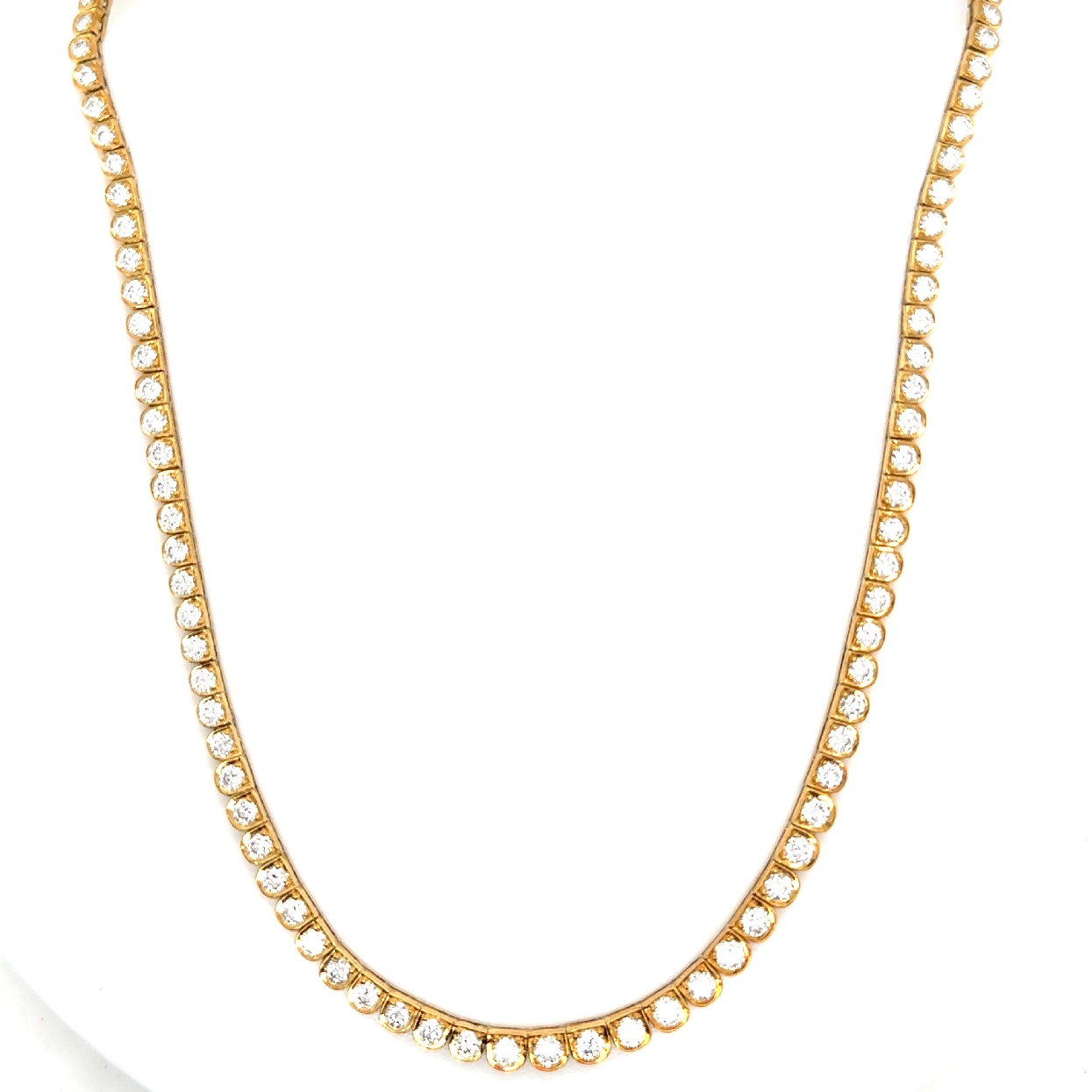 18K Yellow Gold Diamond Riviera Necklace 16   VS2/H 6CT *Appraisal on file
