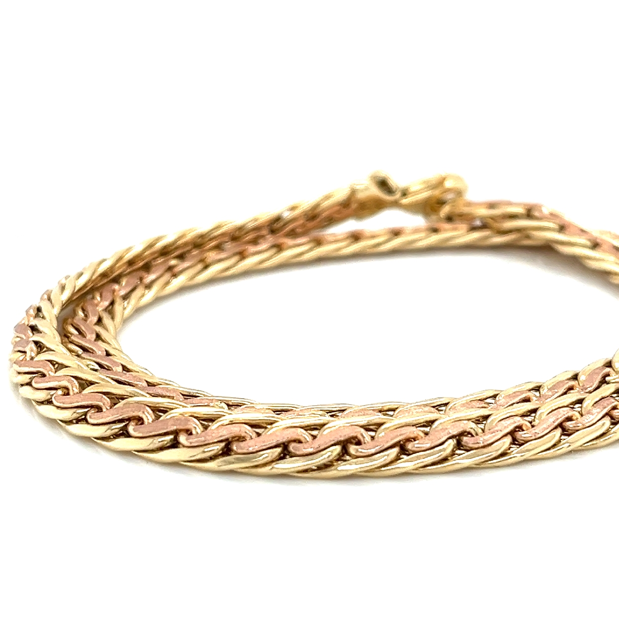 14kt yellow gold Turkish weave necklace 16.5 inches