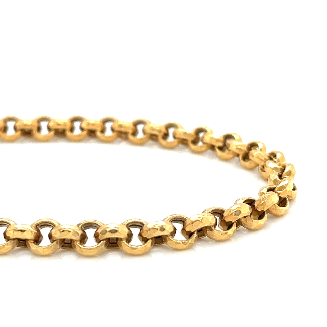 14 kt large rolo link chain 20 inches