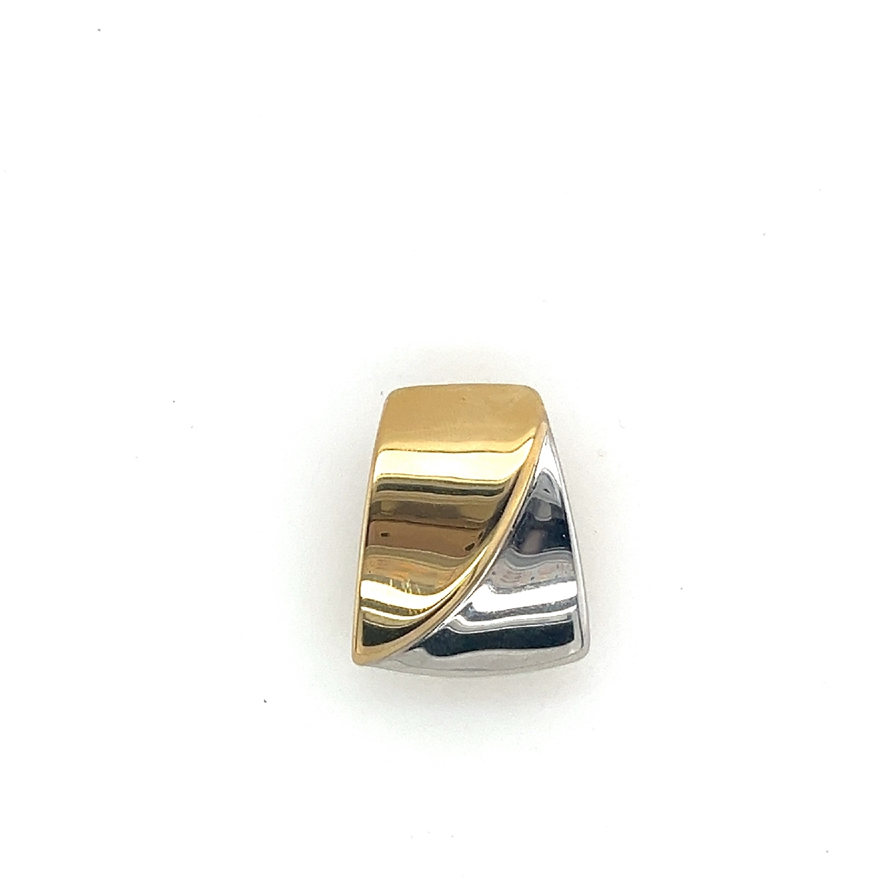 14K White and yellow gold slide pendant 