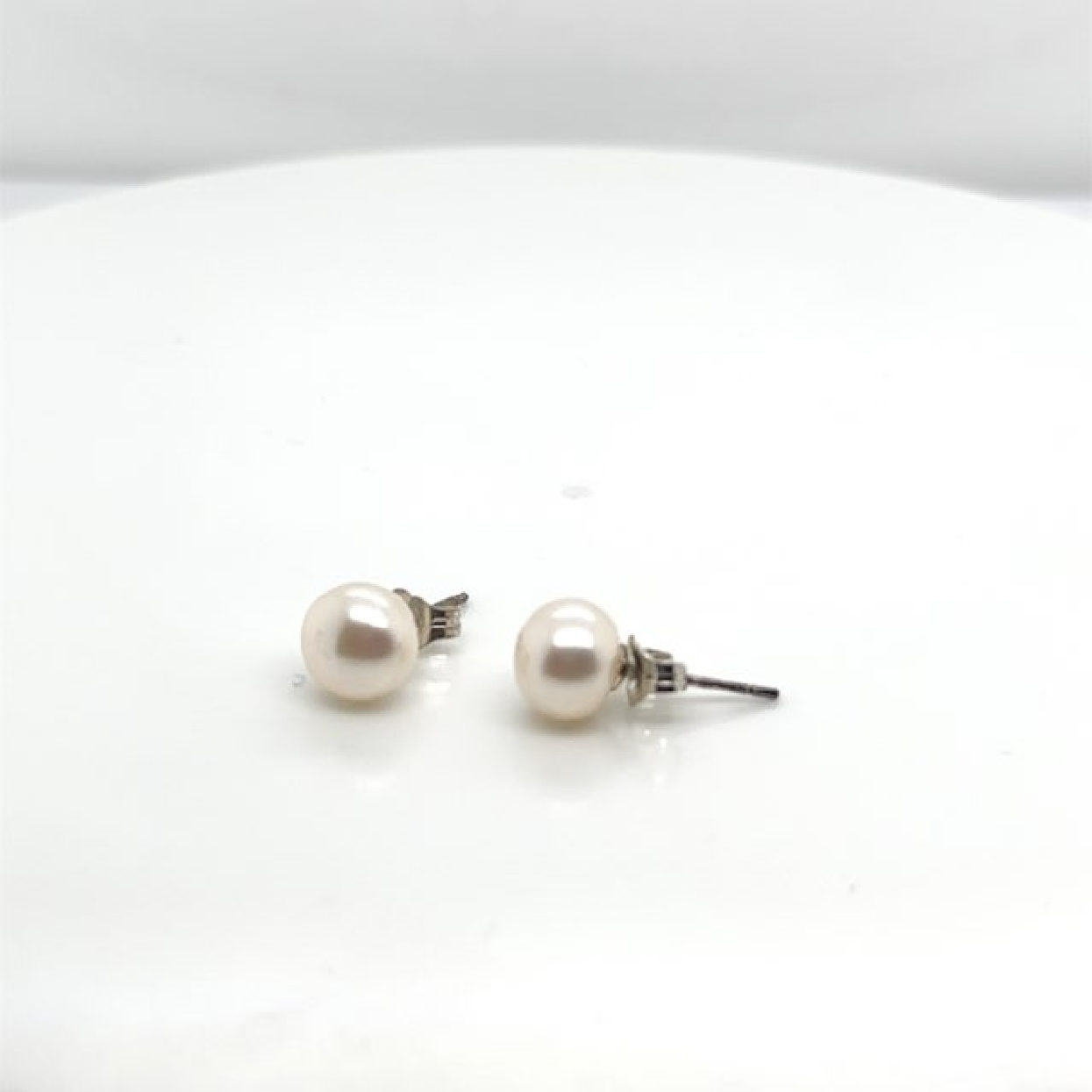 Pearl Studs with Sterling Silver Backs