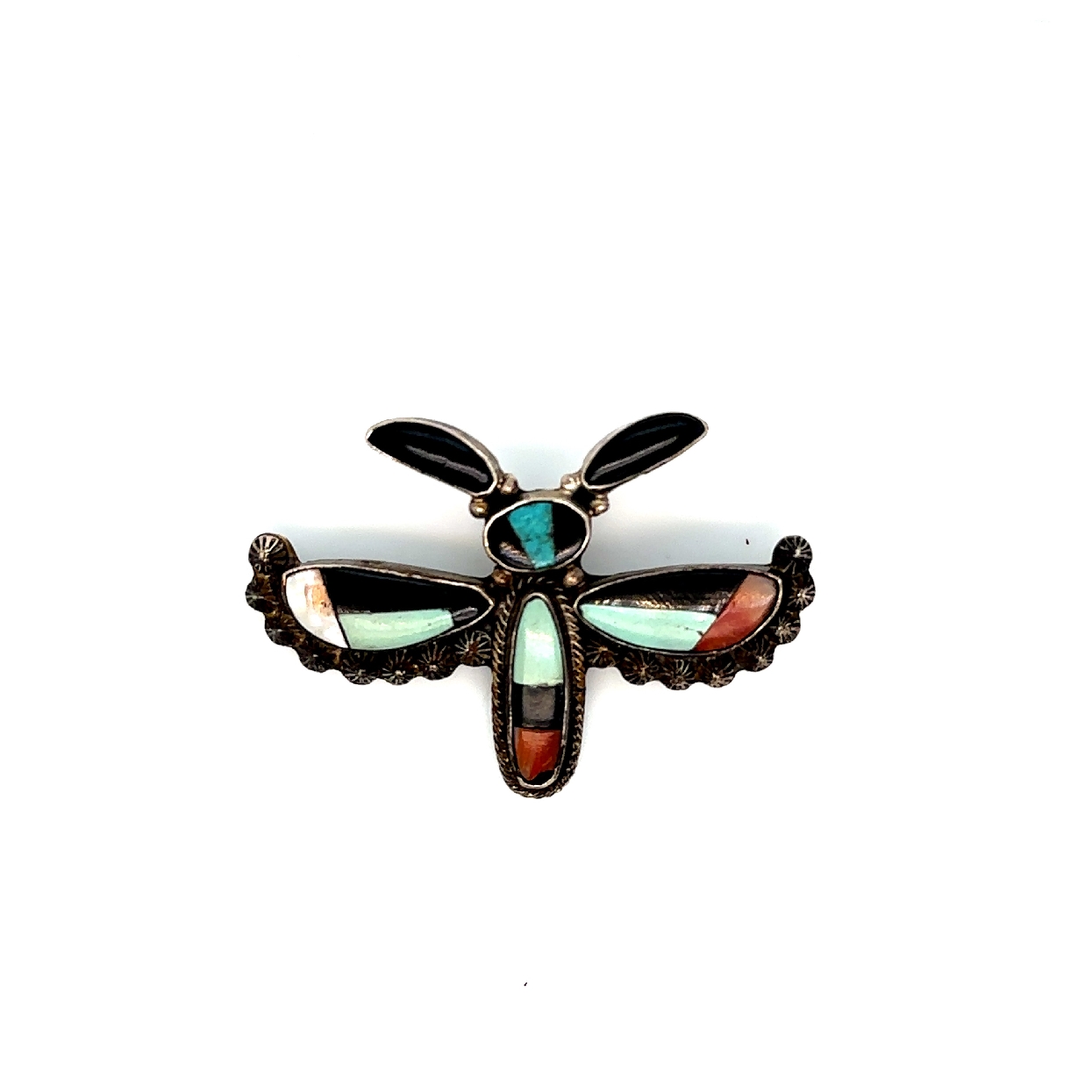 Sterling Silver Zuni Bug Broach 

2 Inches 