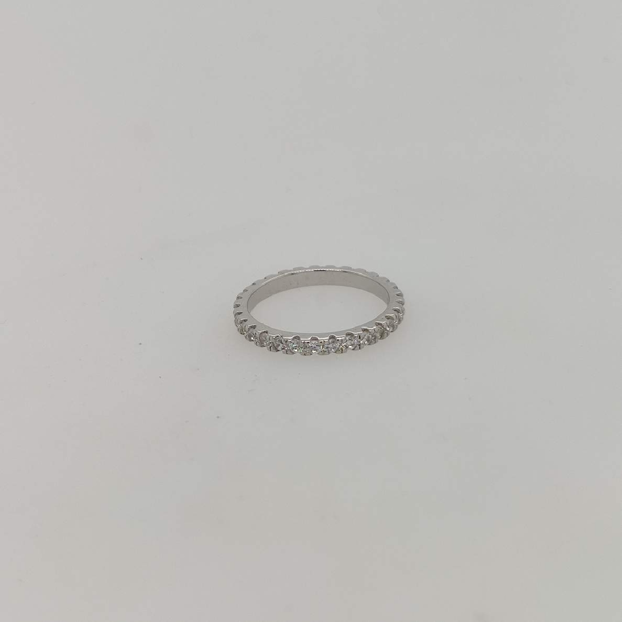 Sterling Silver and CZ Eternity Band Size 4