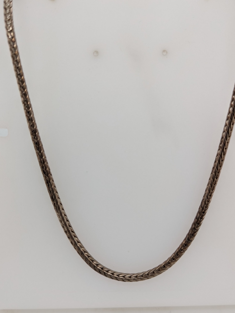 Sterling Silver Foxtail Link Chain 18 Inches