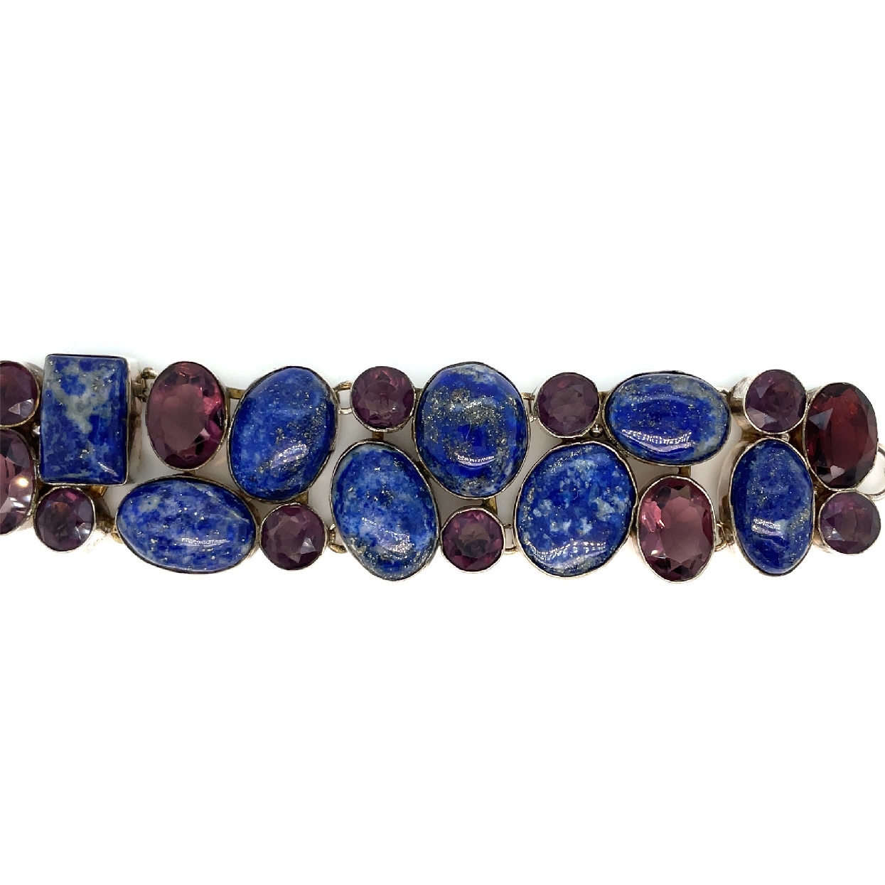 Sterling Silver Lapis and Amethyst Bracelet

8 Inches

Adjustable Length 