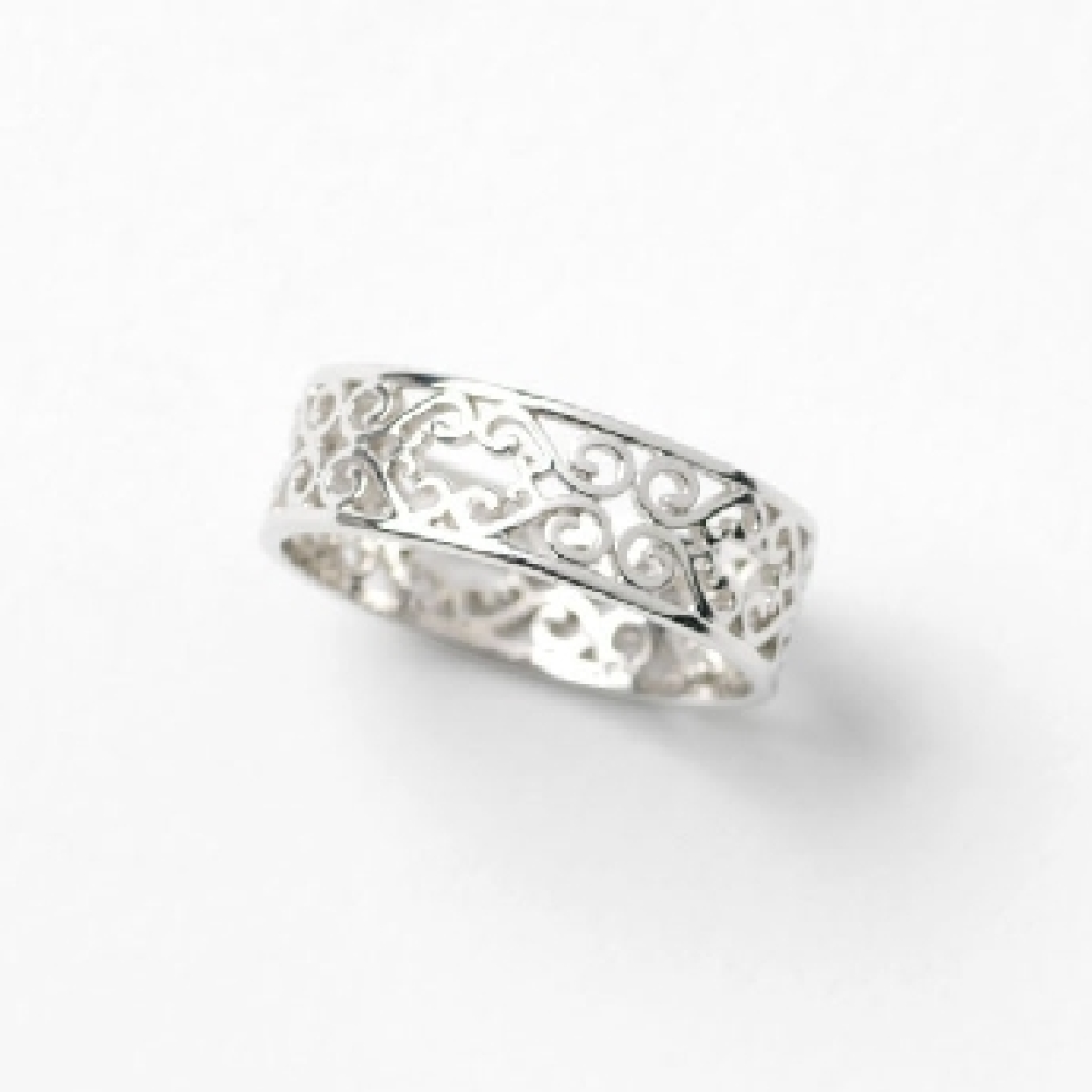 Southern Gates Balcony Series band. Size 7. rhodium plated. R159/7