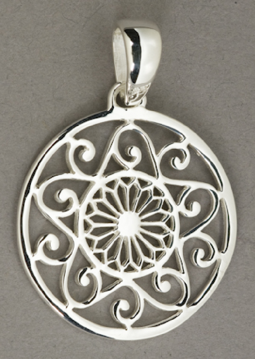 Sterling Silver Southern Gates small pendant.
1-1/8   high including bale by 5/8   wide.
P185