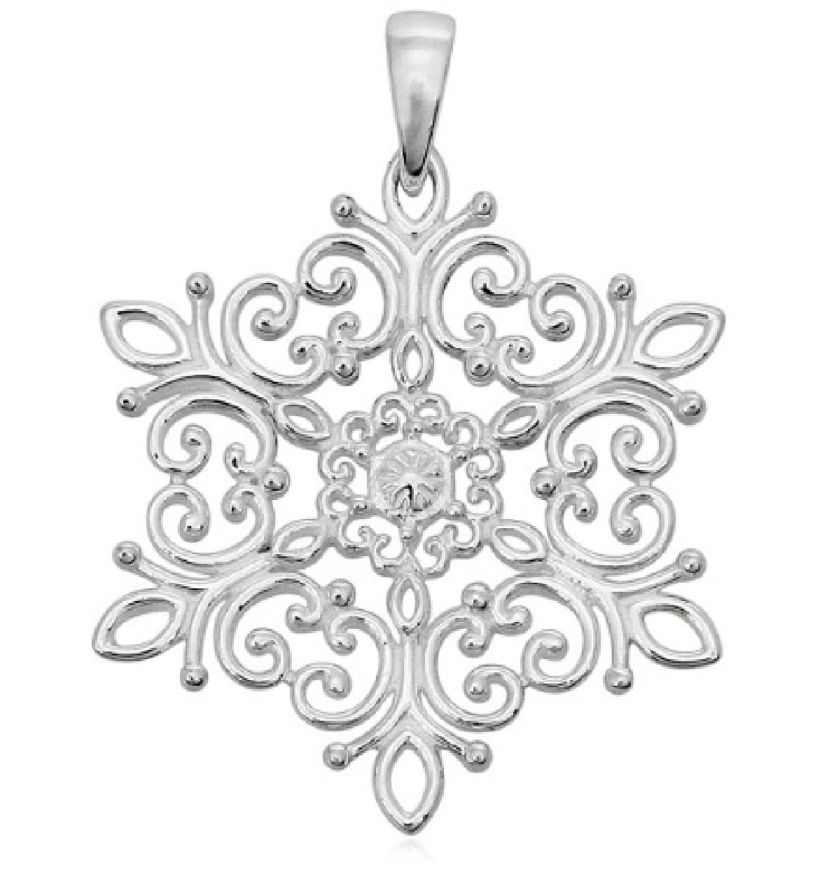 Southern Gates Sterling Silver Snowflake Pendant 