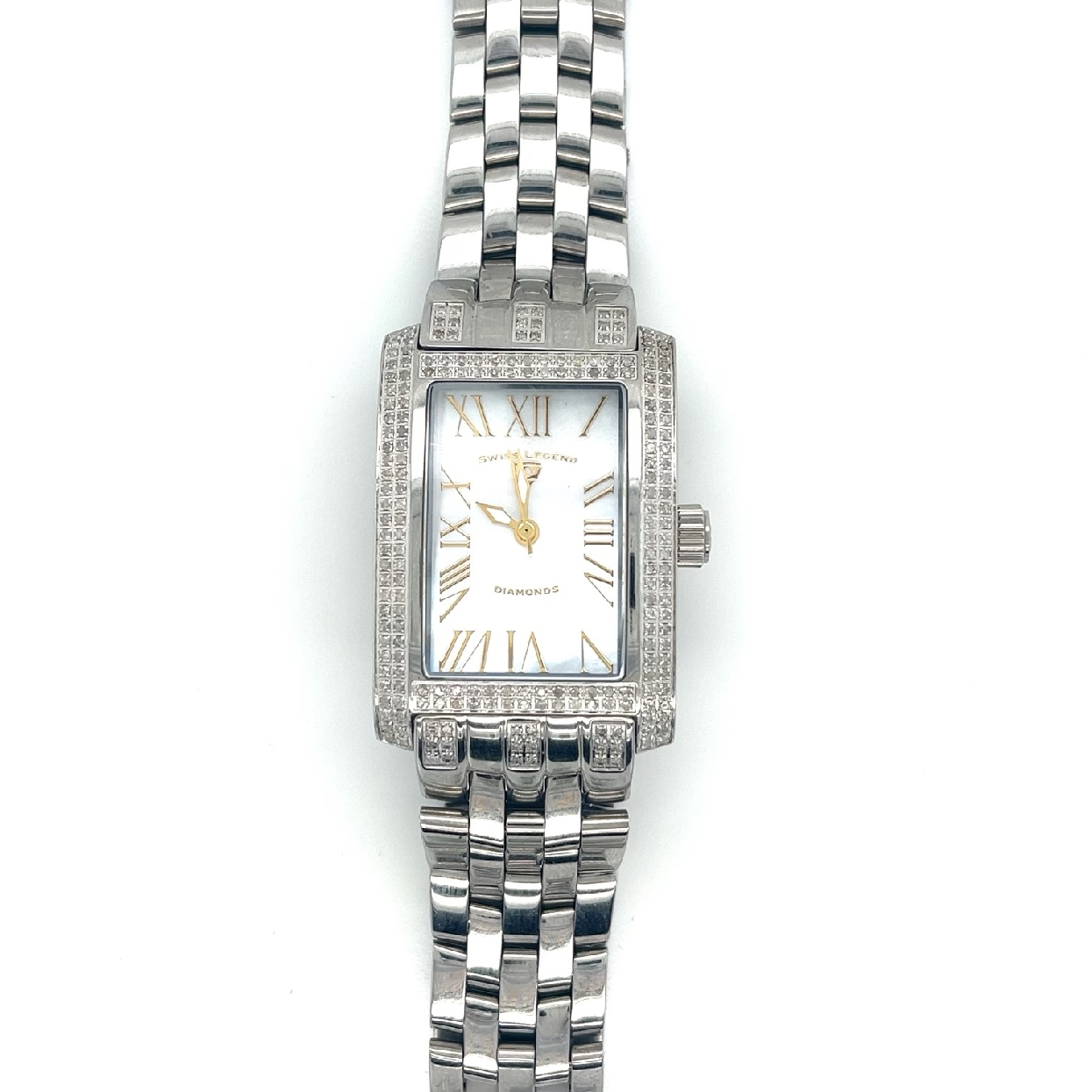 Swiss Legend Watch in Stainless Steel with Diamond Accents and Sapphire Crystal
