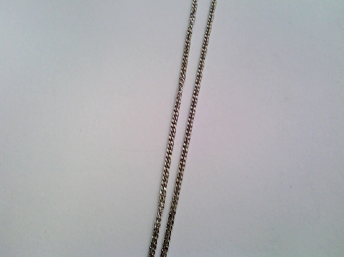 1099: One 10k white gold 13.5 inch Curb link style chain 