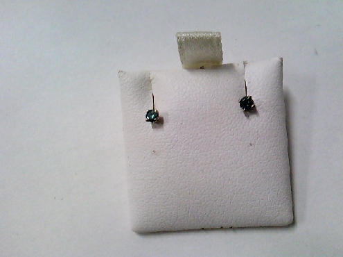 1992: One pair of 10k  white gold Blue Diamond stud earrings 