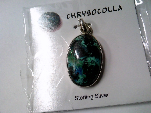 2011: Sterling silver pendant with chrysocolla stone