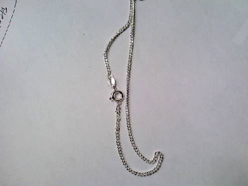 2088: One sterling silver 925 fine 22 inch curb link style chain