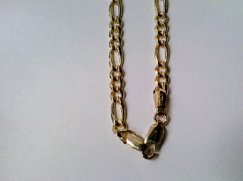 2888: One 10k yellow gold 20 inch Figaro style chain 