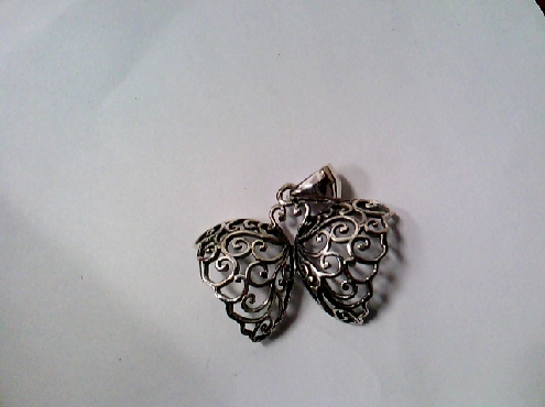 2920: One sterling silver 925 Filagree winged Butterfly charm