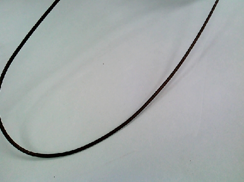 2968: One black genuine leather necklace of 1.5mm and 18 inches 