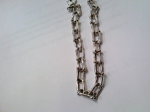 3003: One sterling silver 7.5 inch bracelet with a fancy link 