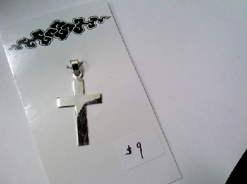 3058: sterling silver cross pendant