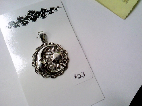 3063: sterling silver moon pendant