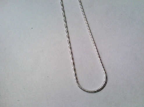 3073: One sterling silver 22 inch 1.25mm round silk style chain