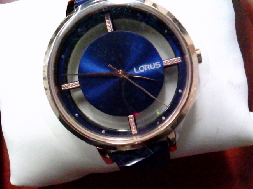 3306: One ladies LORUS blue and rose  gold plated  accent watch