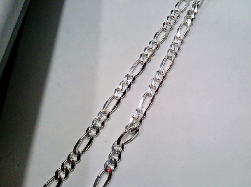 3424: One gent s 925 sterling silver 14  figao style chain