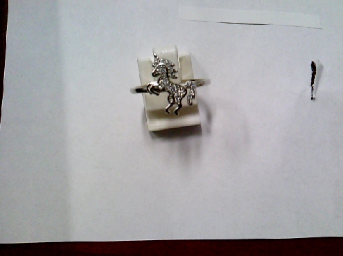 3503: One ladies sterling silver unicorn set with cubic z ring